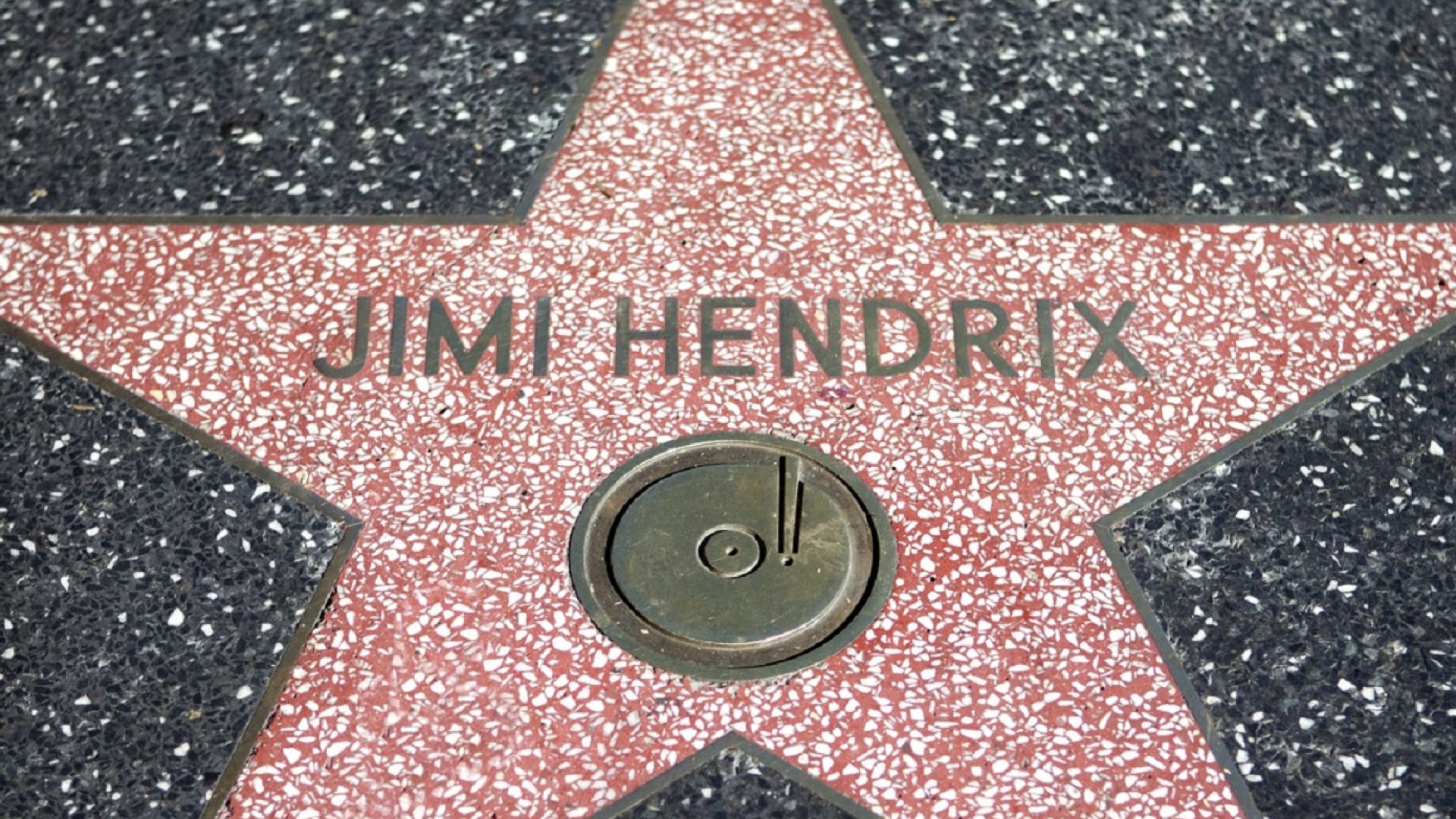 Jimi Hendrix star on the Hollywood Walk of Fame