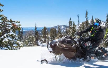 A Person On A Snowmobile